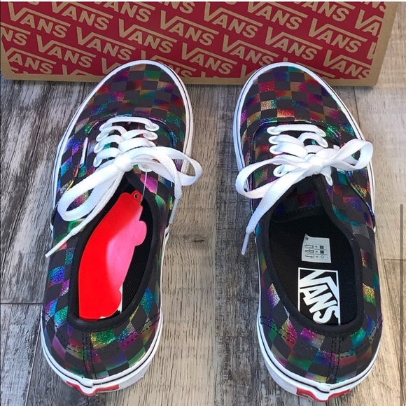 Vans authentic iridescent checkerboard shoes - Picture 4 of 6